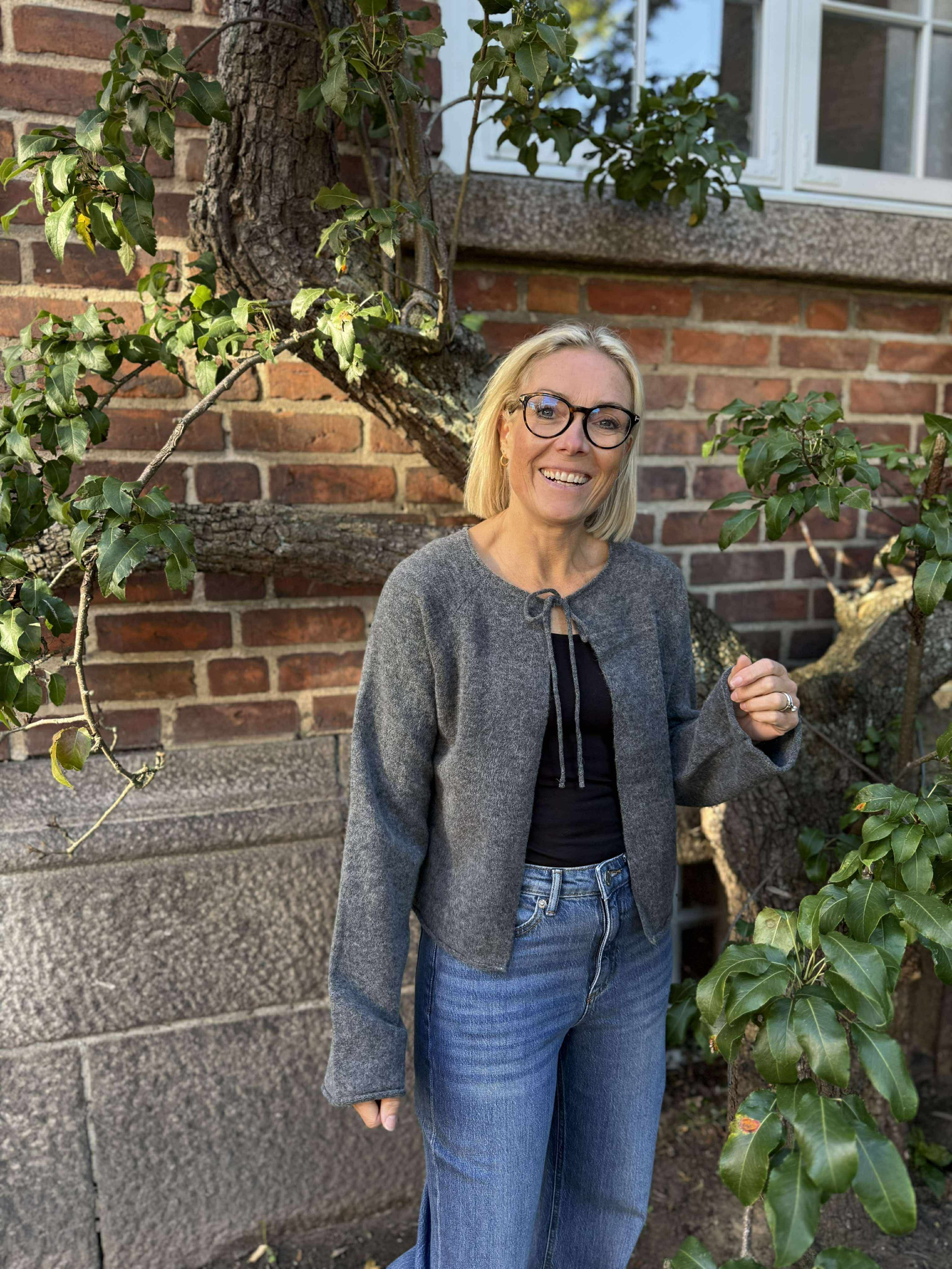 PCJIKO Knit Cardigan - Medium Grey Melange